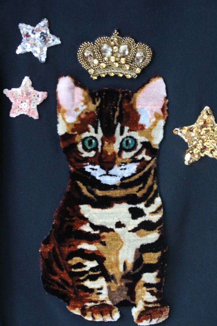 DOLCE AND GABBANA BABY GIRLS ZAMBIA CAT DRESS 4 YEARS - Image 2