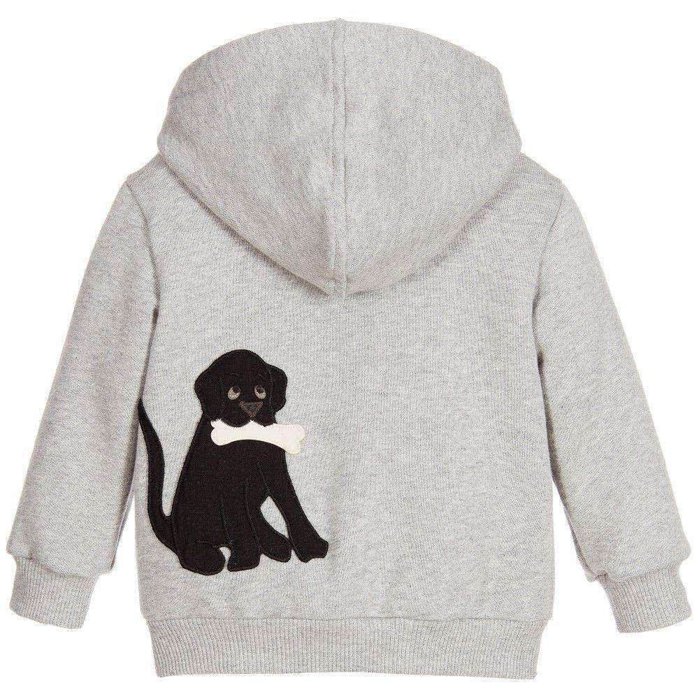 DOLCE AND GABBANA BABY GREY DG FAMILY ZIP-UP HOODED TOP 12-18 MONTHS - Image 3