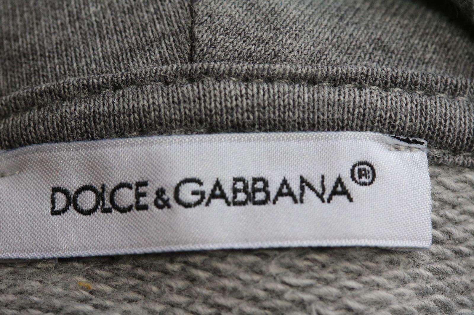 DOLCE AND GABBANA BABY GREY DG FAMILY ZIP-UP HOODED TOP 12-18 MONTHS - Image 5