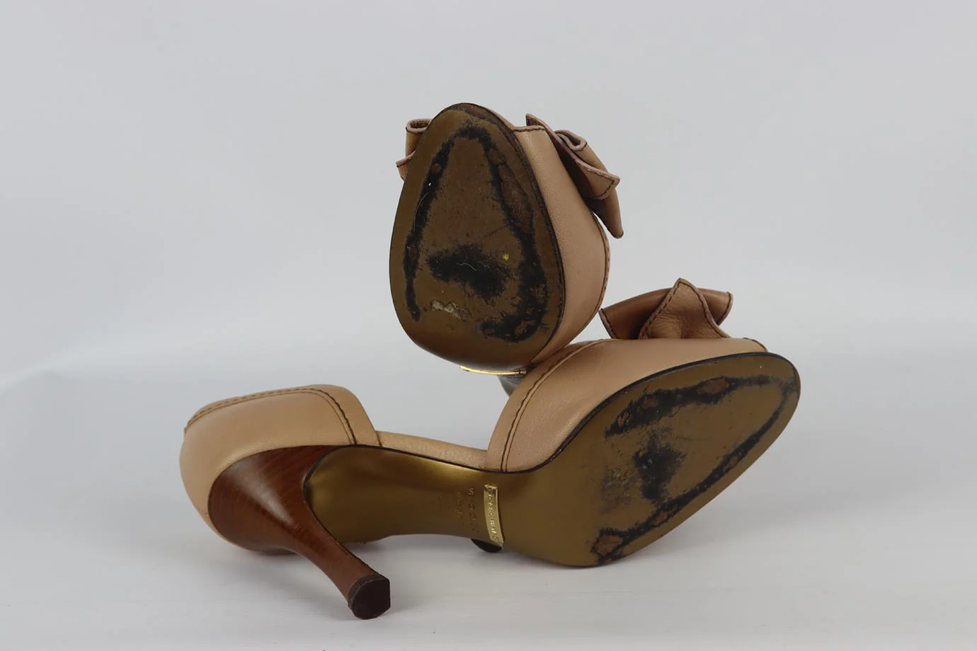 DOLCE AND GABBANA BOW DETAILED LEATHER PUMPS EU 38.5 UK 5.5 US 8.5 - Image 5