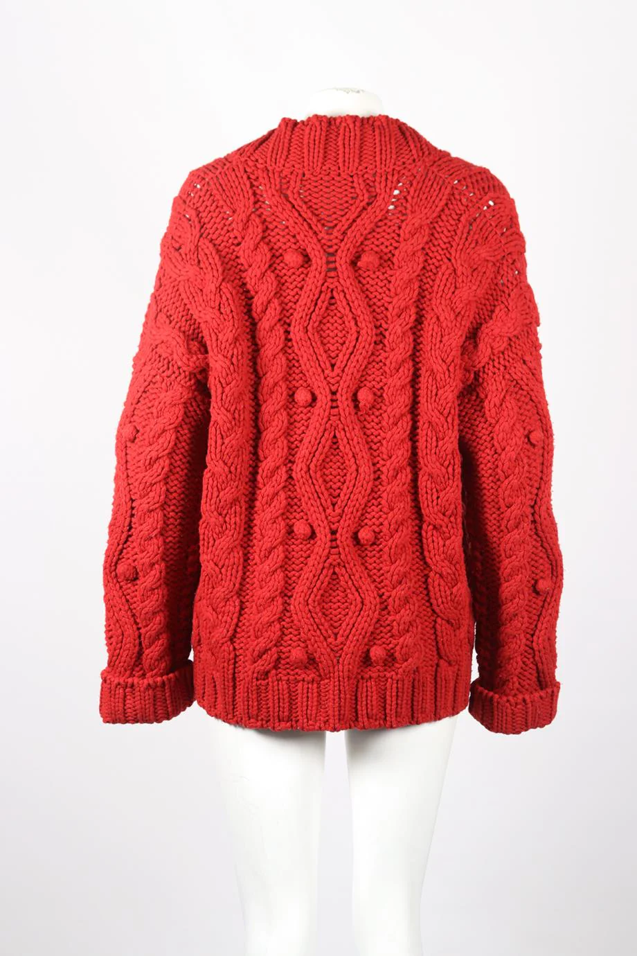 DOLCE AND GABBANA CABLE KNIT WOOL CARDIGAN IT 38 UK 6 - Image 4