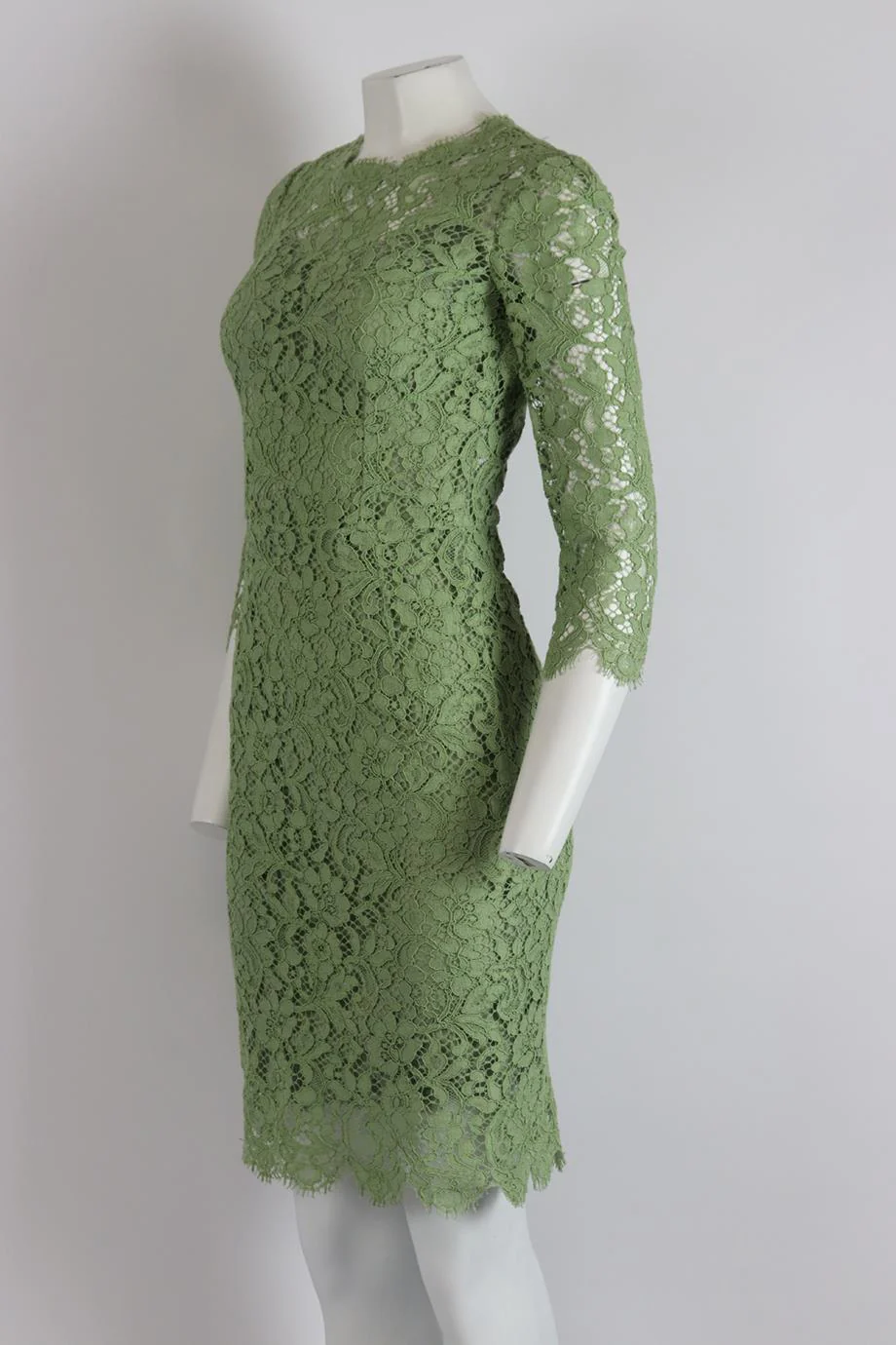 DOLCE AND GABBANA CORDED LACE DRESS IT 40 UK 8 - Image 3