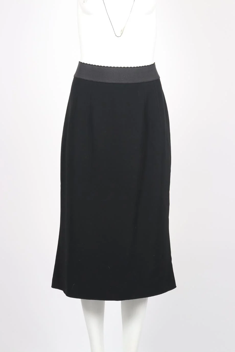 DOLCE AND GABBANA CREPE MIDI SKIRT IT 46 UK 14 - Image 2
