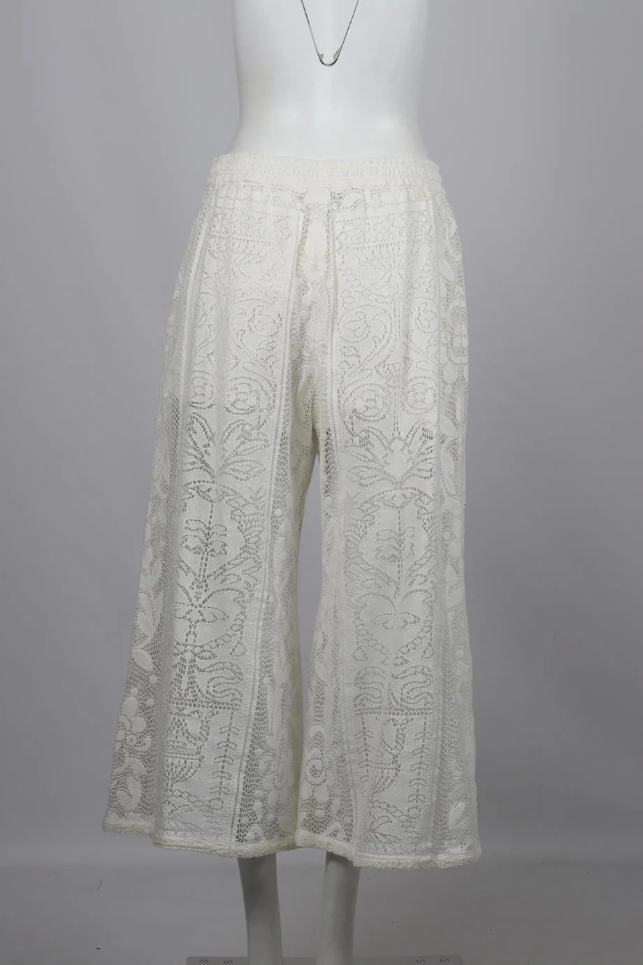 DOLCE AND GABBANA CROCET WIDE LEG PANTS IT 48 UK 16 - Image 4