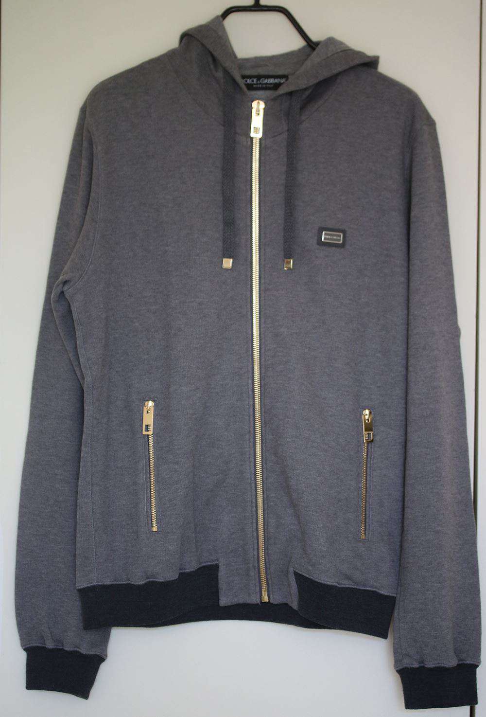 DOLCE AND GABBANA DRAWSTRING ZIP HOODIE LARGE - Image 2
