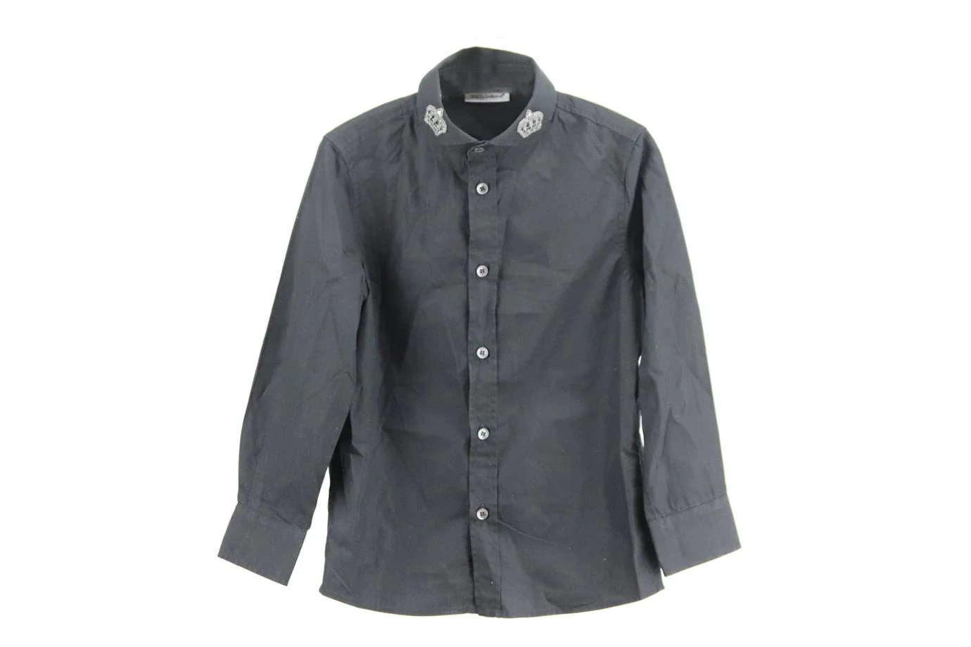 DOLCE AND GABBANA KIDS BOYS EMBROIDERED COTTON SHIRT 4 YEARS - Image 2