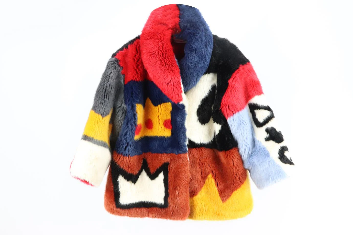DOLCE AND GABBANA KIDS GIRLS FAUX FUR COAT 2 YEARS - Image 2