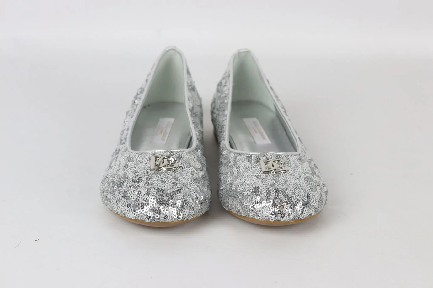 DOLCE AND GABBANA KIDS GIRLS SEQUIN SHOES EU 34 UK 2 - Image 3