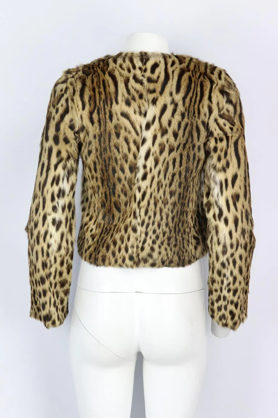 DOLCE AND GABBANA LEOPARD PRINT FUR JACKET IT 40 UK 8 - Image 4