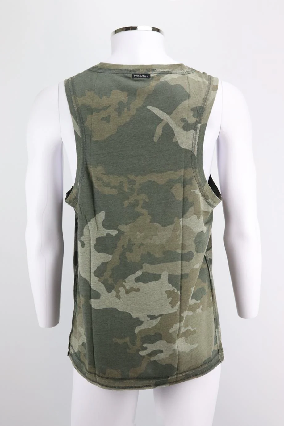 DOLCE AND GABBANA MEN'S CAMOUFLAGE PRINTED COTTON TOP IT 50 UK/US CHEST 40 - Image 3