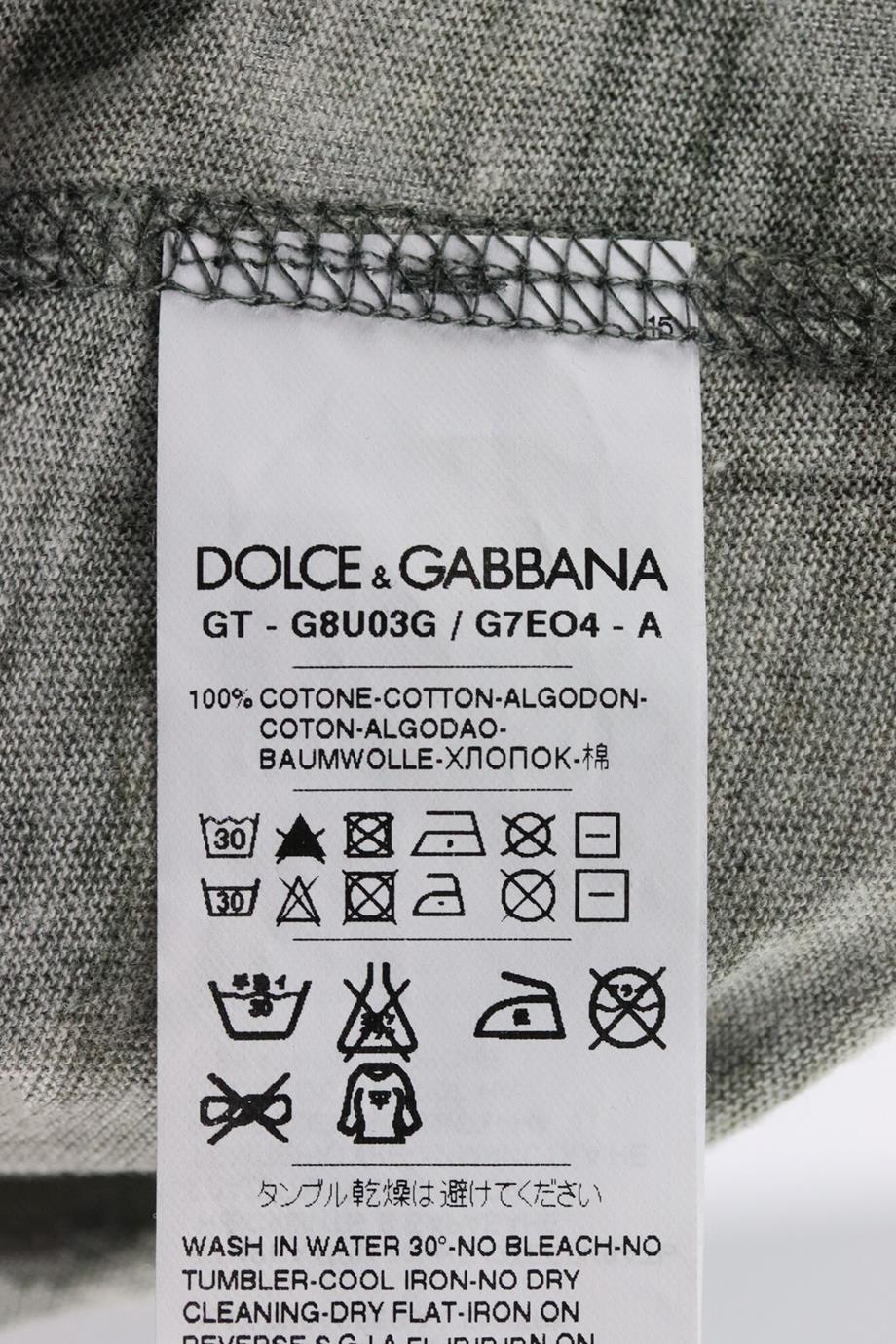 DOLCE AND GABBANA MEN'S CAMOUFLAGE PRINTED COTTON TOP IT 50 UK/US CHEST 40 - Image 5