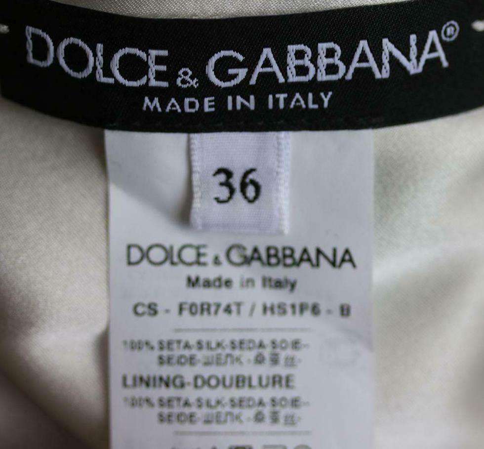 DOLCE AND GABBANA ROSE STRIPED SILK ROBE COAT IT 36 UK 4 - Image 5