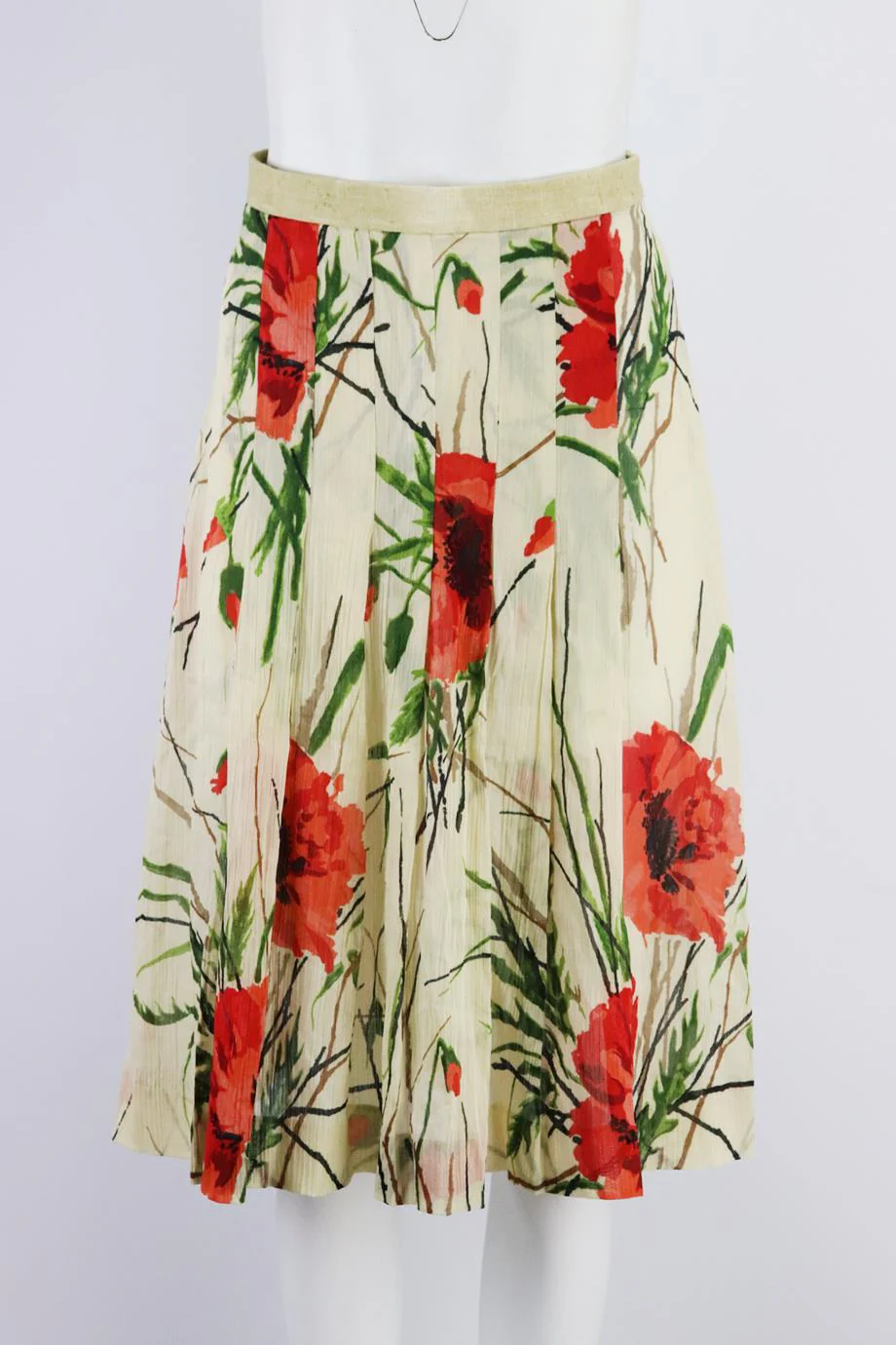 DOLCE AND GABBANA SPECIAL PIECE PRINTED COTTON SKIRT IT 40 UK 8 - Image 2