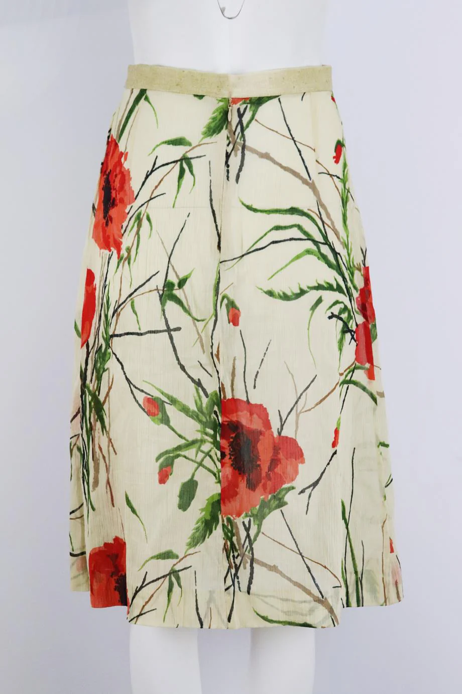 DOLCE AND GABBANA SPECIAL PIECE PRINTED COTTON SKIRT IT 40 UK 8 - Image 4