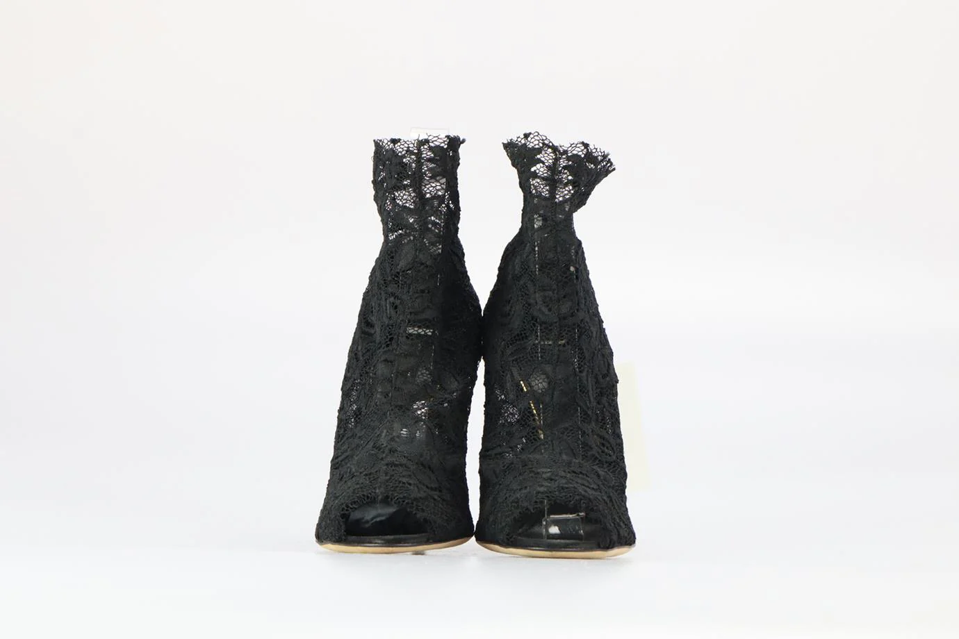 DOLCE AND GABBANA STRETCH LACE AND SUEDE ANKLE BOOTS EU 40 UK 7 US 10 - Image 3