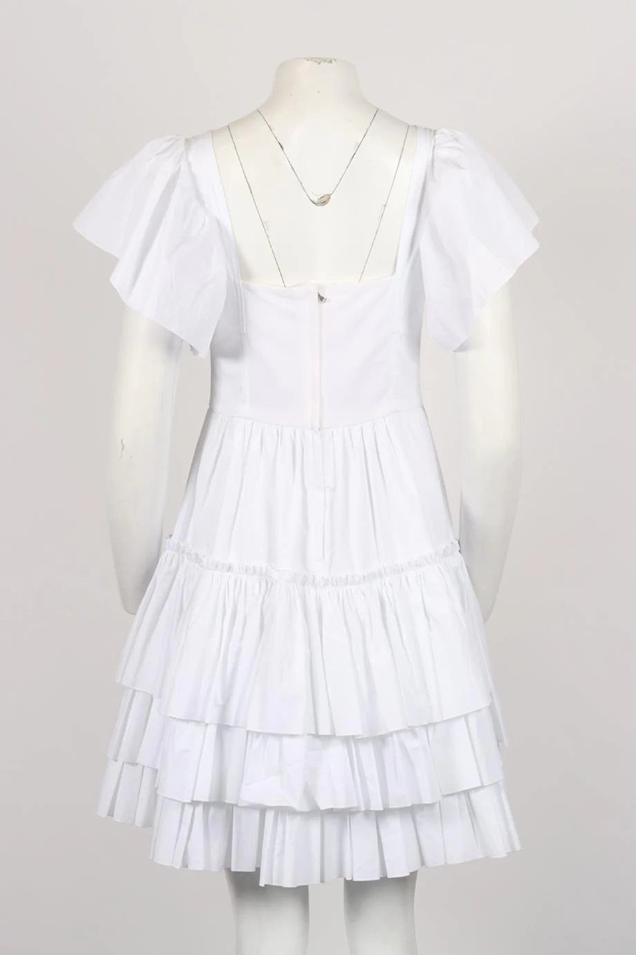 DOLCE AND GABBANA TIERED COTTON MINI DRESS IT 42 UK 10 - Image 4