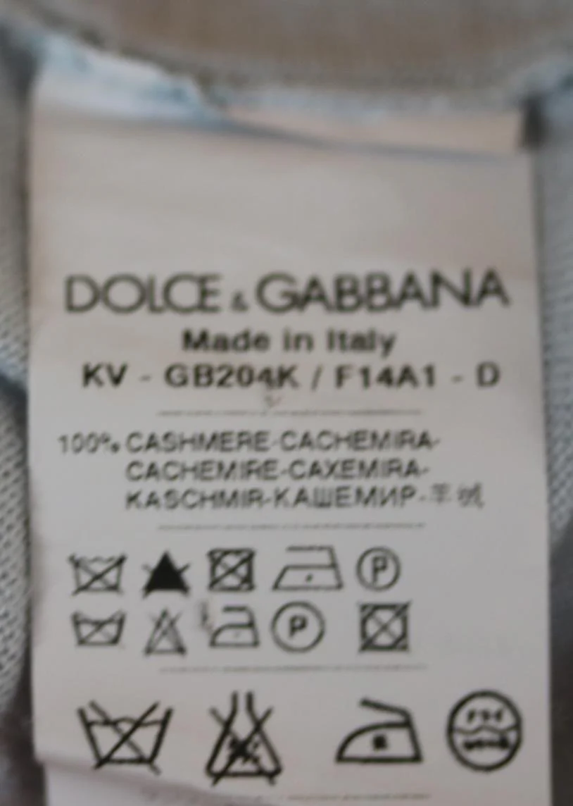 DOLCE AND GABBANA V-NECK CASHMERE KNIT SWEATER IT 46 UK/US 36 - Image 8