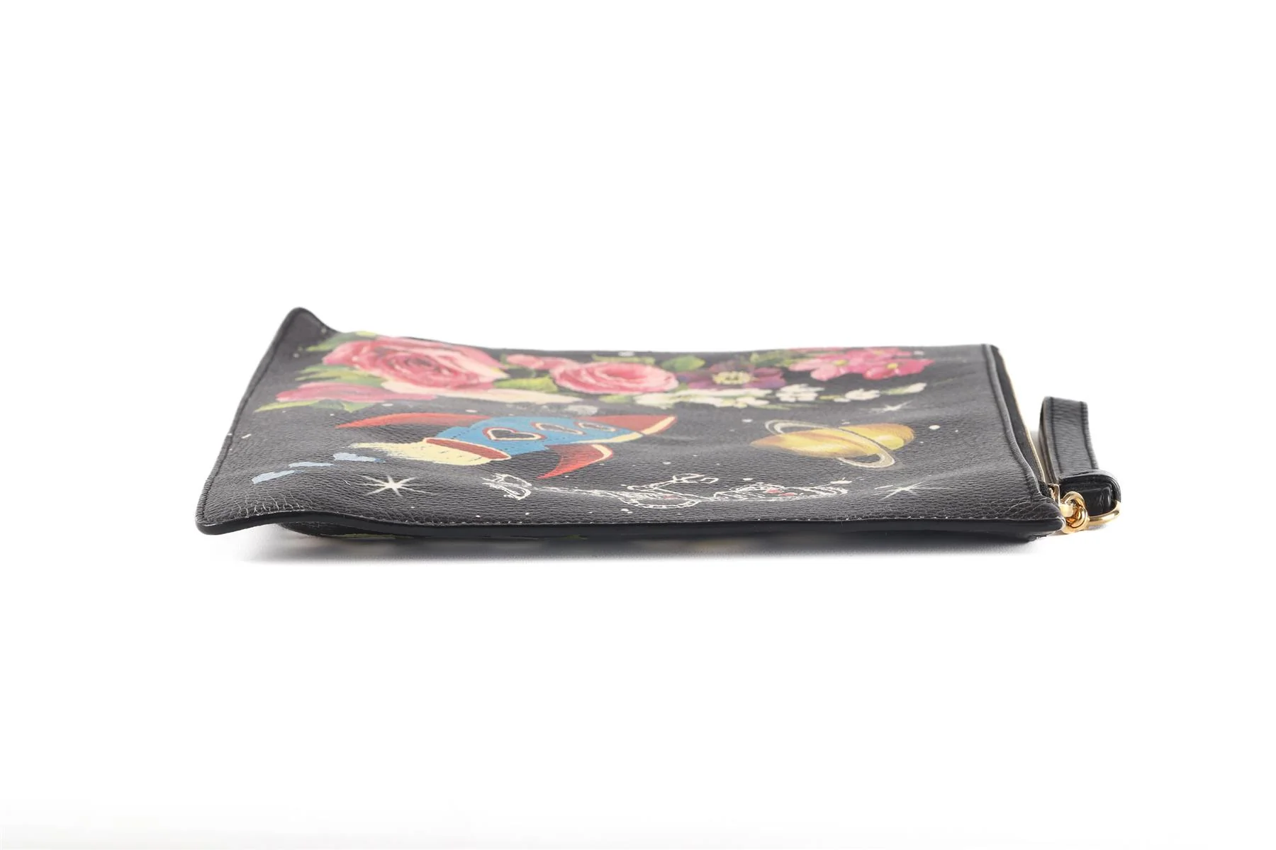 DOLCE & GABANNA BLACK LEATHER CLUTCH - Image 6