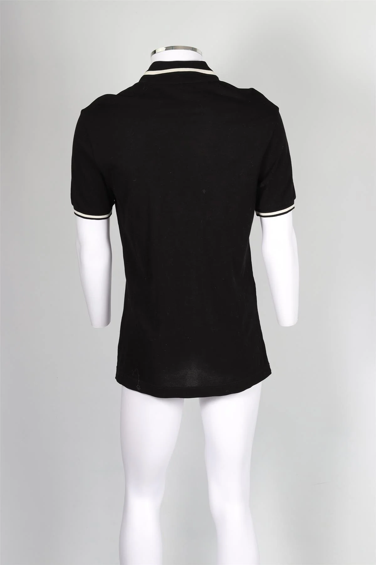 DOLCE & GABANNA BLACK MEN'S COTTON POLO SHIRT IT 48 UK/US CHEST 38 - Image 4