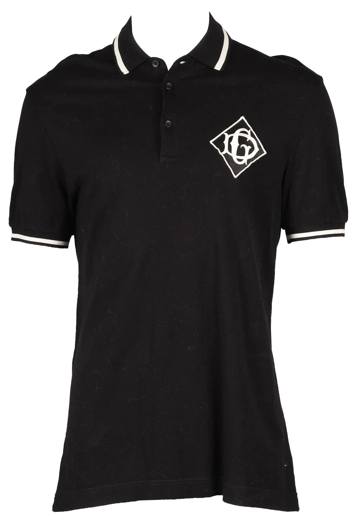 DOLCE & GABANNA BLACK MEN'S COTTON POLO SHIRT IT 48 UK/US CHEST 38 - Image 5