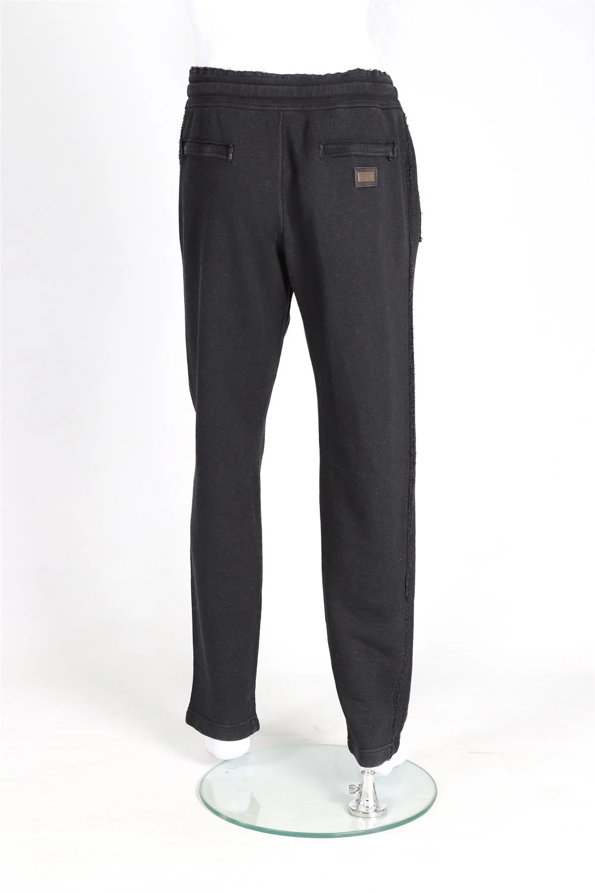 DOLCE & GABANNA BLACK MEN'S COTTON TRACK PANTS LARGE - Image 4