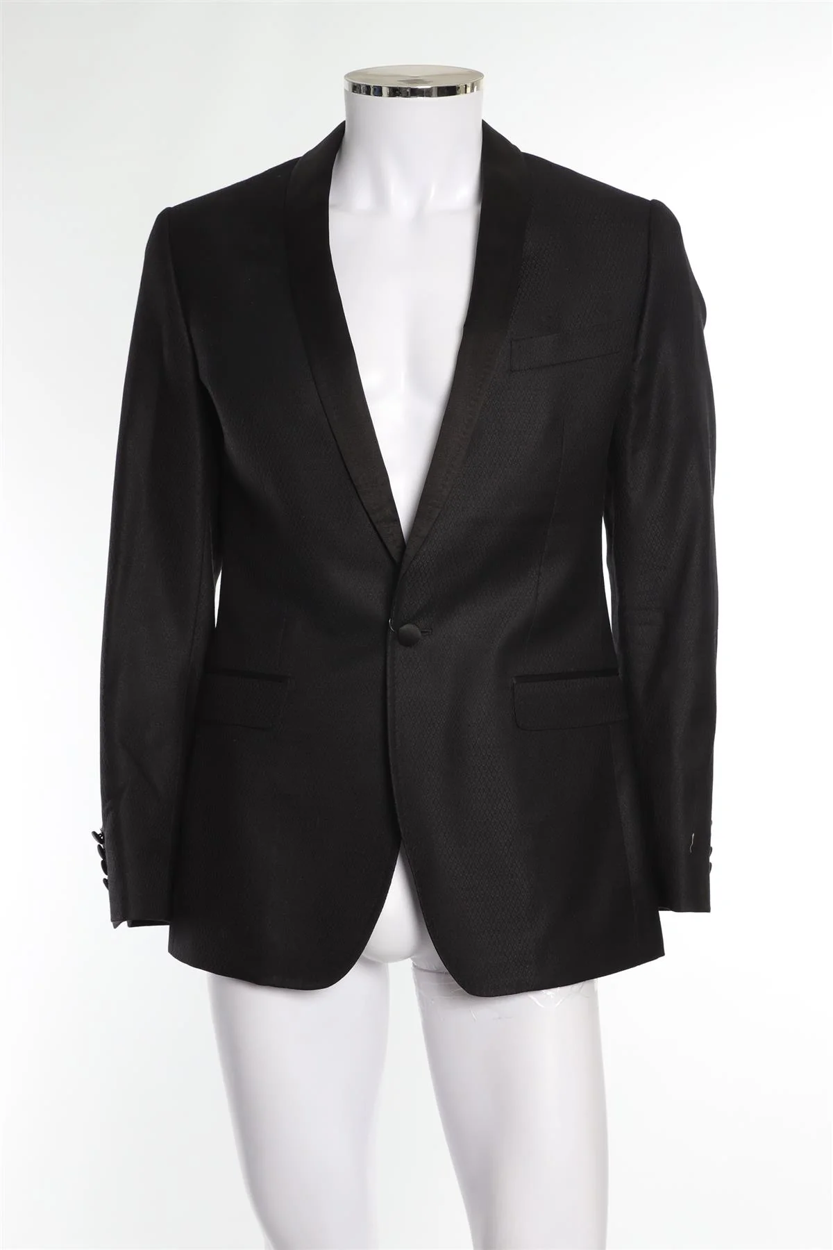 DOLCE & GABANNA BLACK MEN'S WOOL BLAZER IT 46 UK/US 36 - Image 2