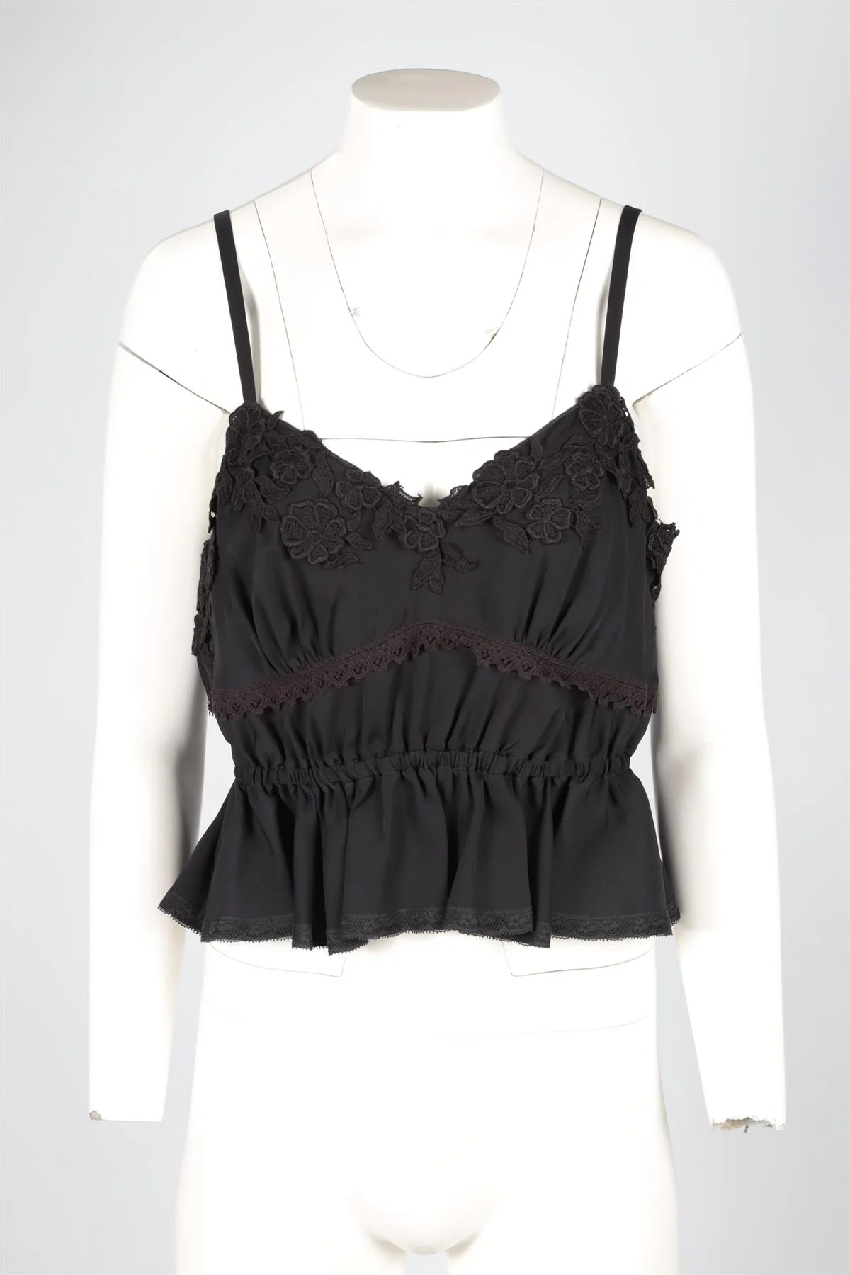 DOLCE & GABANNA BLACK SILK TOP IT 46 UK 14 - Image 2