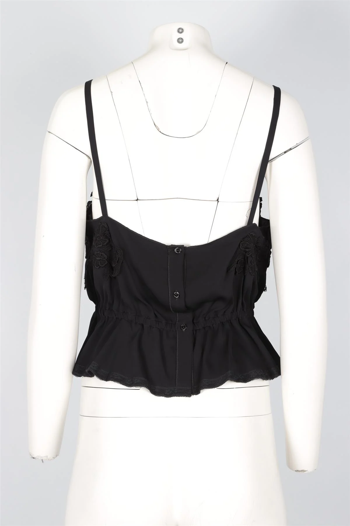 DOLCE & GABANNA BLACK SILK TOP IT 46 UK 14 - Image 4