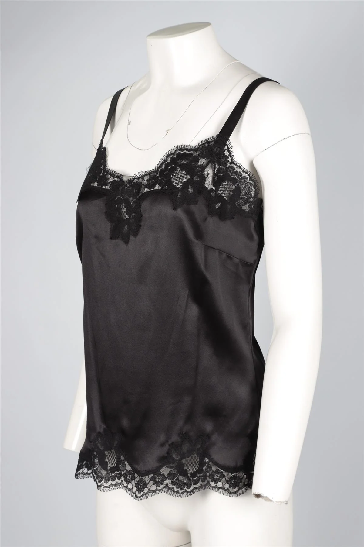 DOLCE & GABBANA BLACK SILK TOP LARGE - Image 3