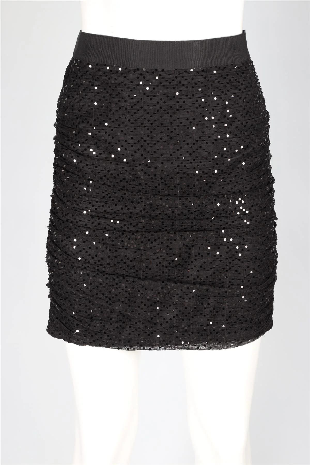 DOLCE & GABANNA BLACK TULLE MINI SKIRT IT 42 UK 10 - Image 2