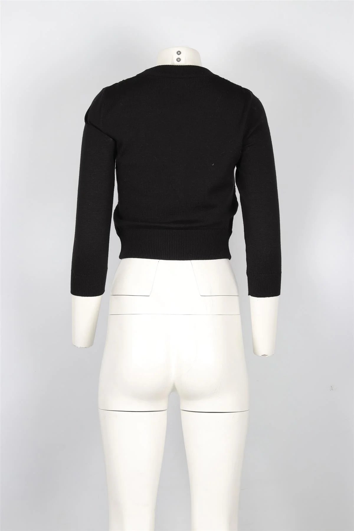 DOLCE & GABANNA BLACK WOOL CARDIGAN IT 36 UK 4 - Image 4