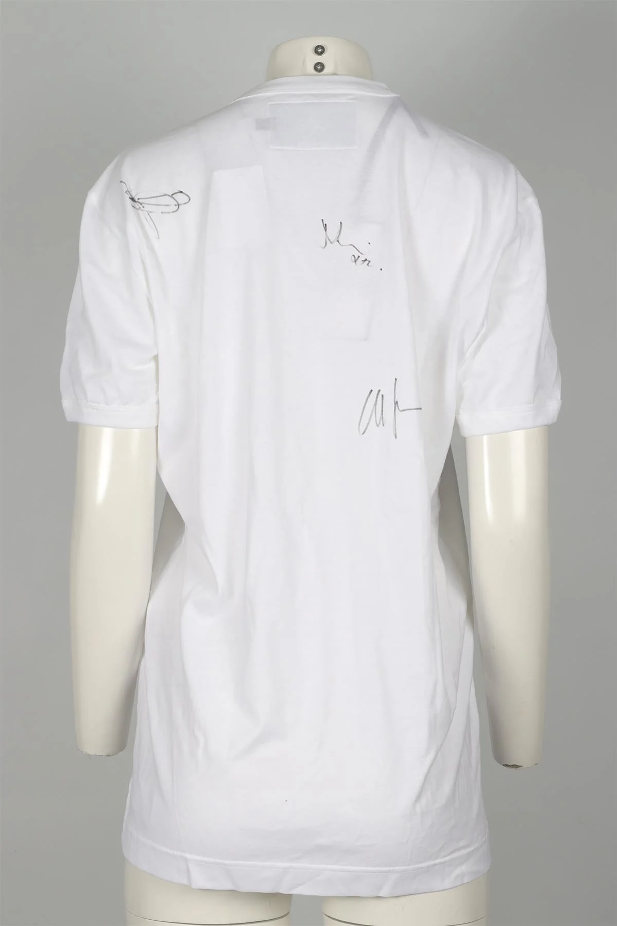 DOLCE & GABANNA FOR NAOMI CAMPBELL WHITE AUTOGRAPH COTTON T-SHIRT LARGE - Image 4