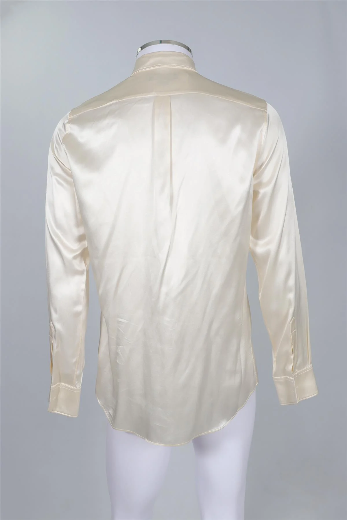 DOLCE & GABANNA IVORY MEN'S MARTINI SILK SHIRT EU 39 UK 38 - Image 4