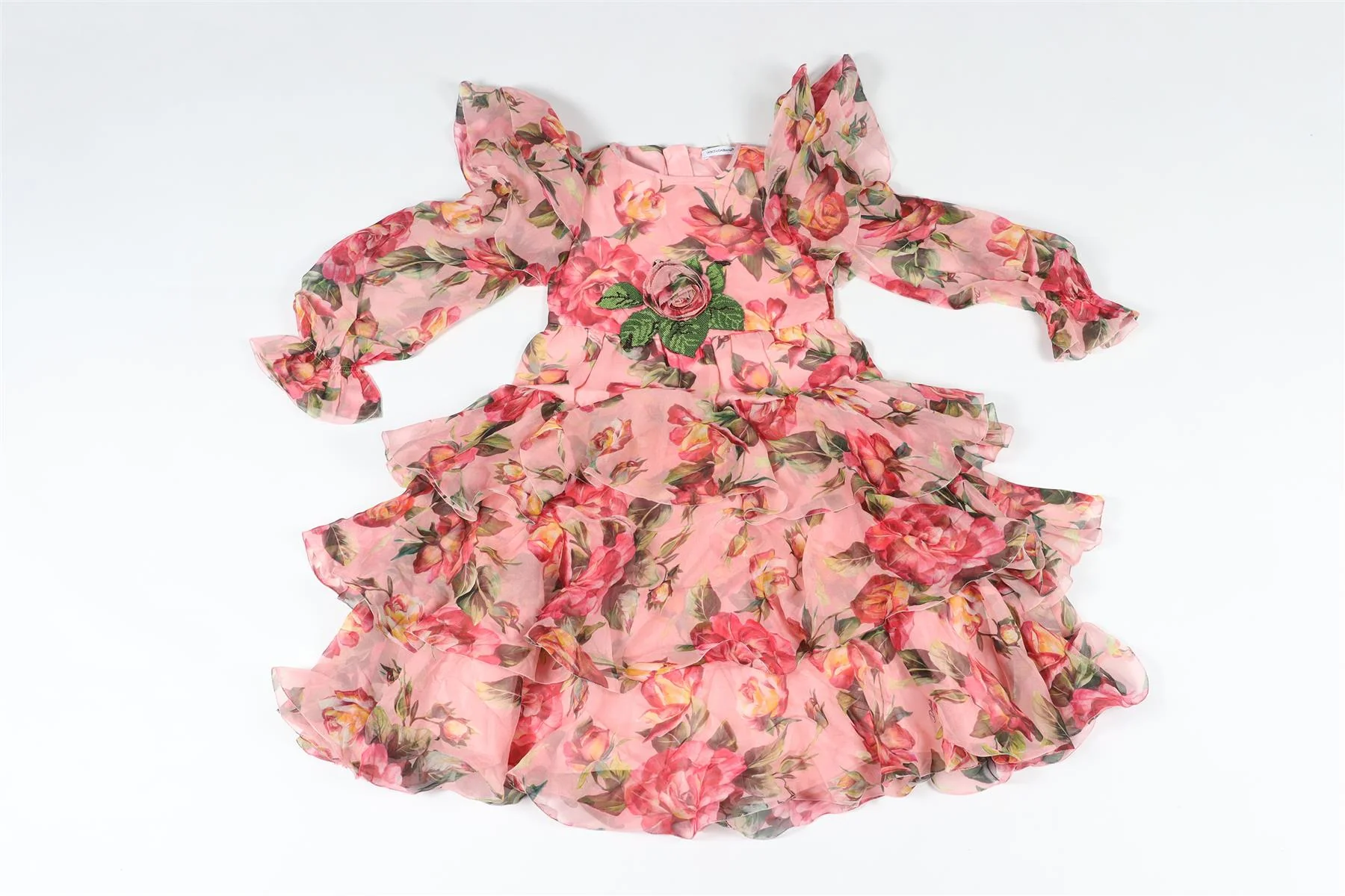 DOLCE & GABANNA PINK KIDS GIRLS SILK DRESS 4 YEARS - Image 2