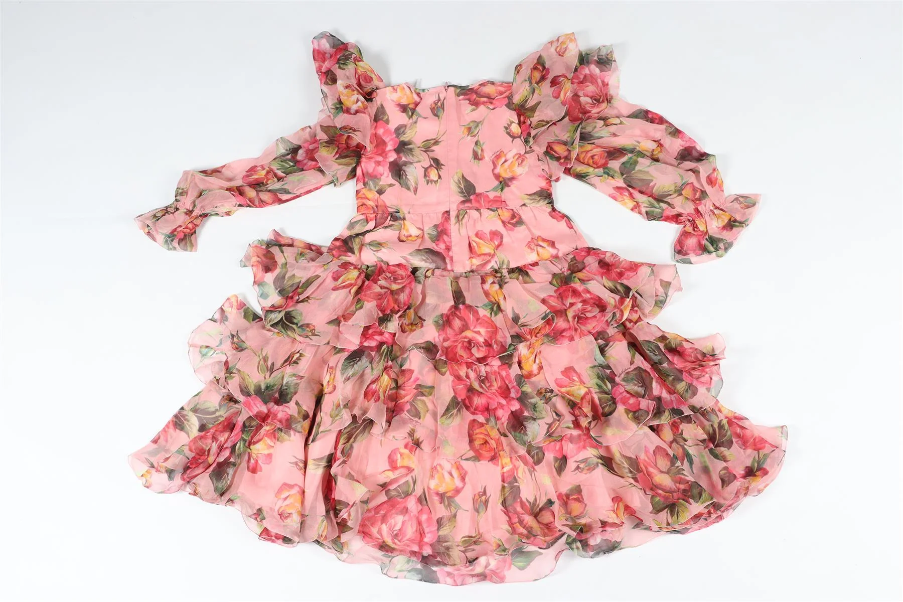 DOLCE & GABANNA PINK KIDS GIRLS SILK DRESS 4 YEARS - Image 4