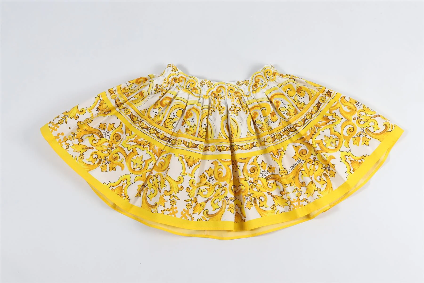 DOLCE & GABANNA YELLOW KIDS GIRLS COTTON SKIRT 6 YEARS - Image 2