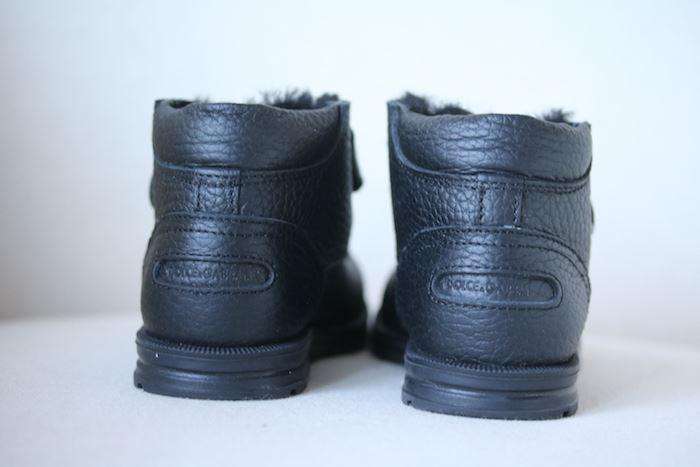 DOLCE & GABBANA BABY BOYS BLACK LEATHER SHOES EU 23 UK 6 - Image 3