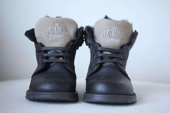 DOLCE & GABBANA BABY BOYS BROWN LEATHER BOOTS EU 22 UK 5 - Image 2