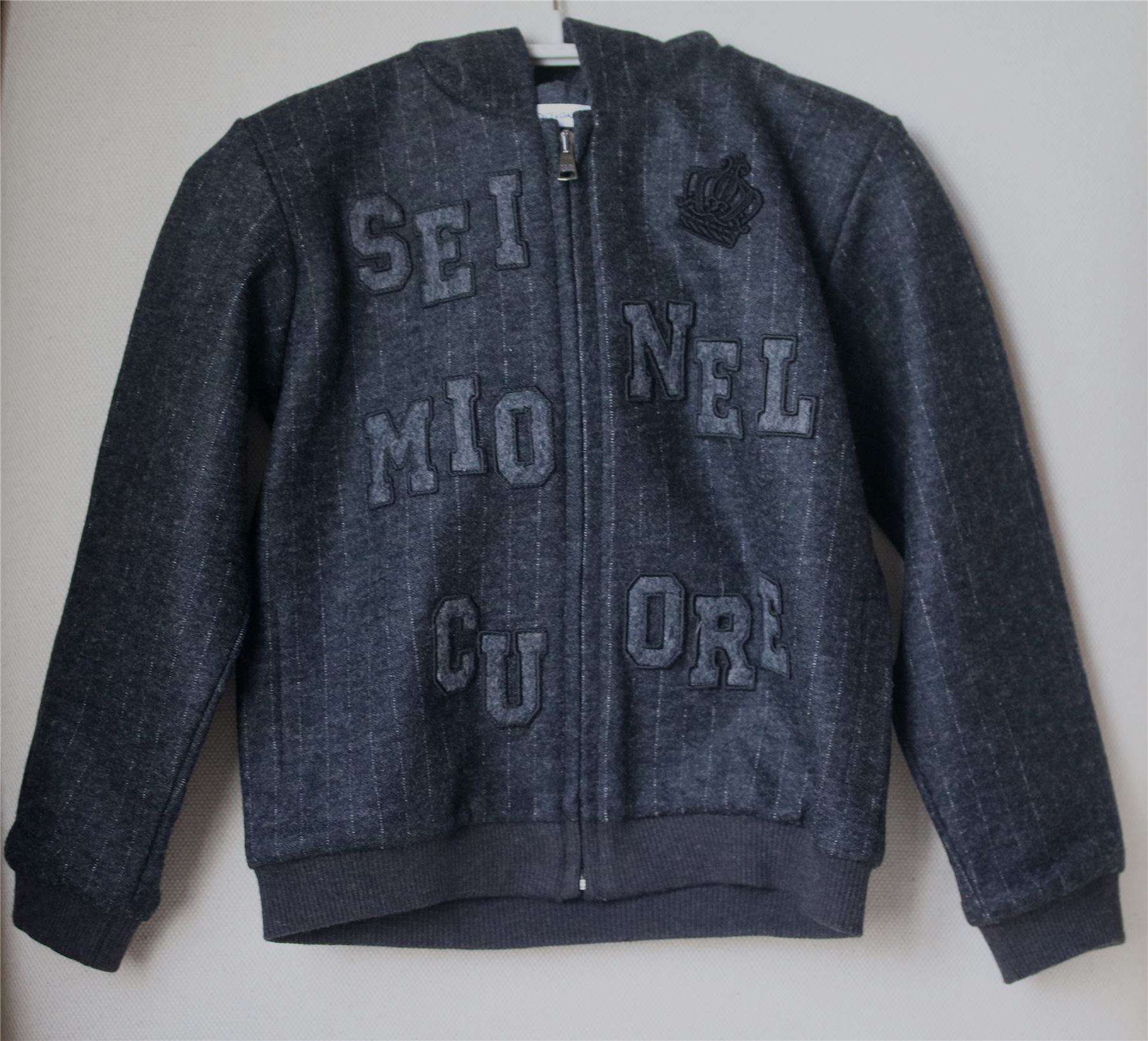 DOLCE & GABBANA BABY BOYS GREY WOOL SEI NEL MIO CUORE JACKET 24-30 MONTHS - Image 3