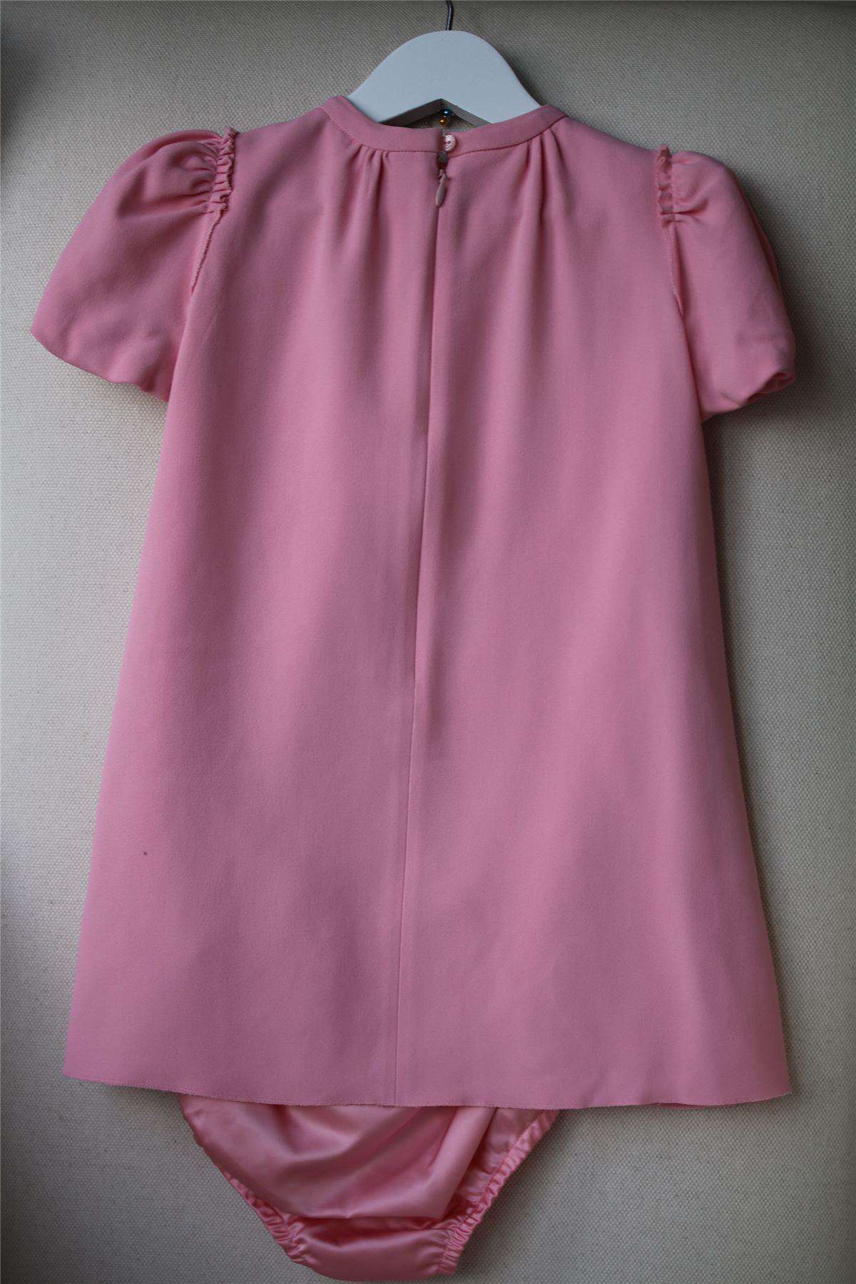 DOLCE & GABBANA BABY GIRLS PINK VISCOSE CRÊPE PRINCESS DRESS 24-30 MONTHS - Image 4