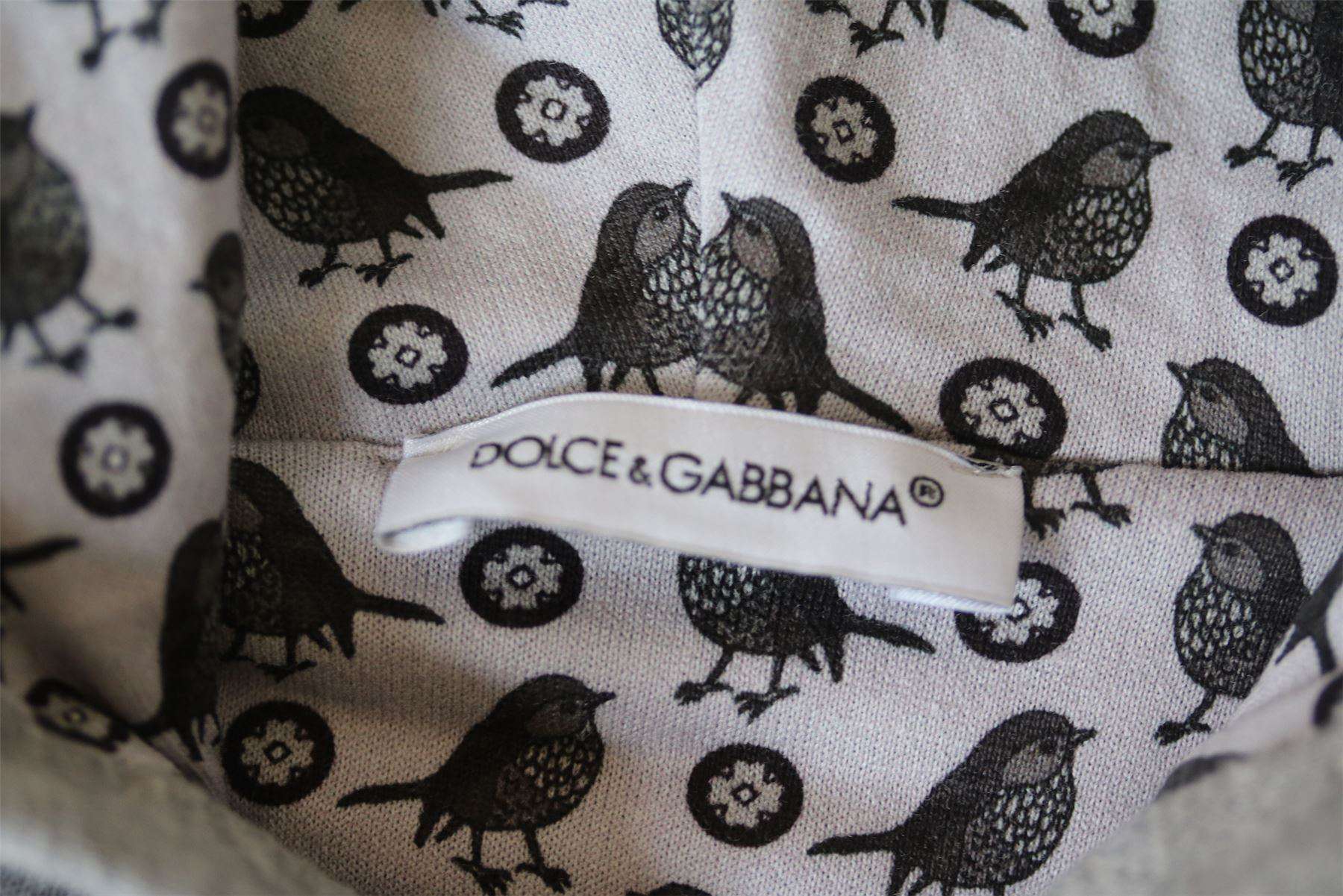 DOLCE & GABBANA BABY GREY BIRD ZIP-UP HOODED SWEATER 12-18 MONTHS - Image 3