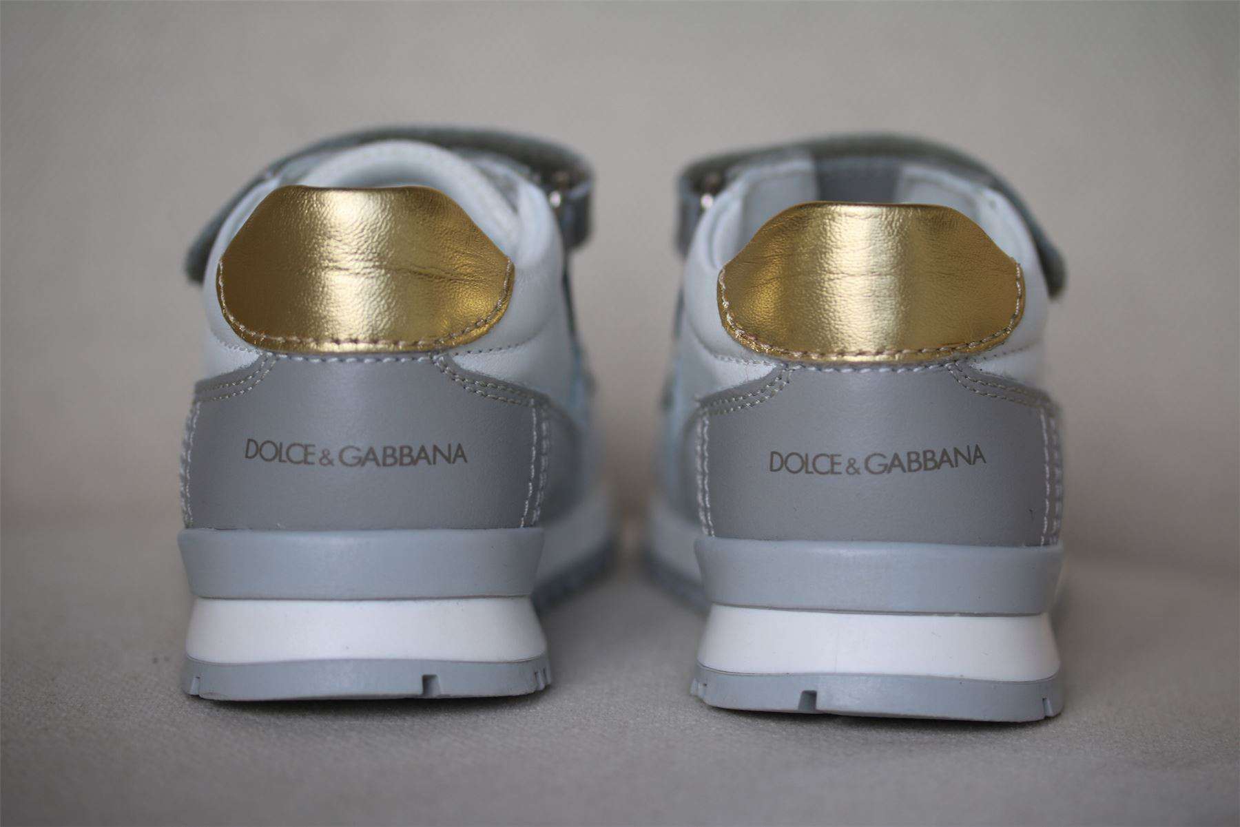 DOLCE & GABBANA BABY WHITE TRAINERS EU 23 UK 6 - Image 3
