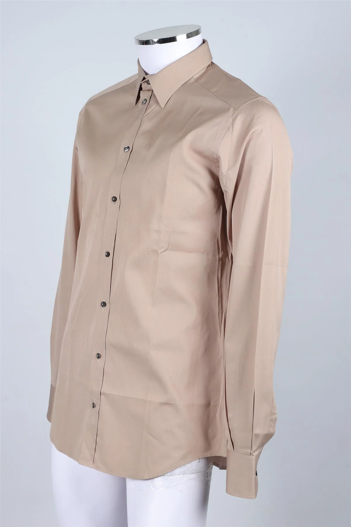 DOLCE & GABBANA BEIGE MEN'S COTTON SHIRT UK/US COLLAR 16 UK/US CHEST 40 - Image 3
