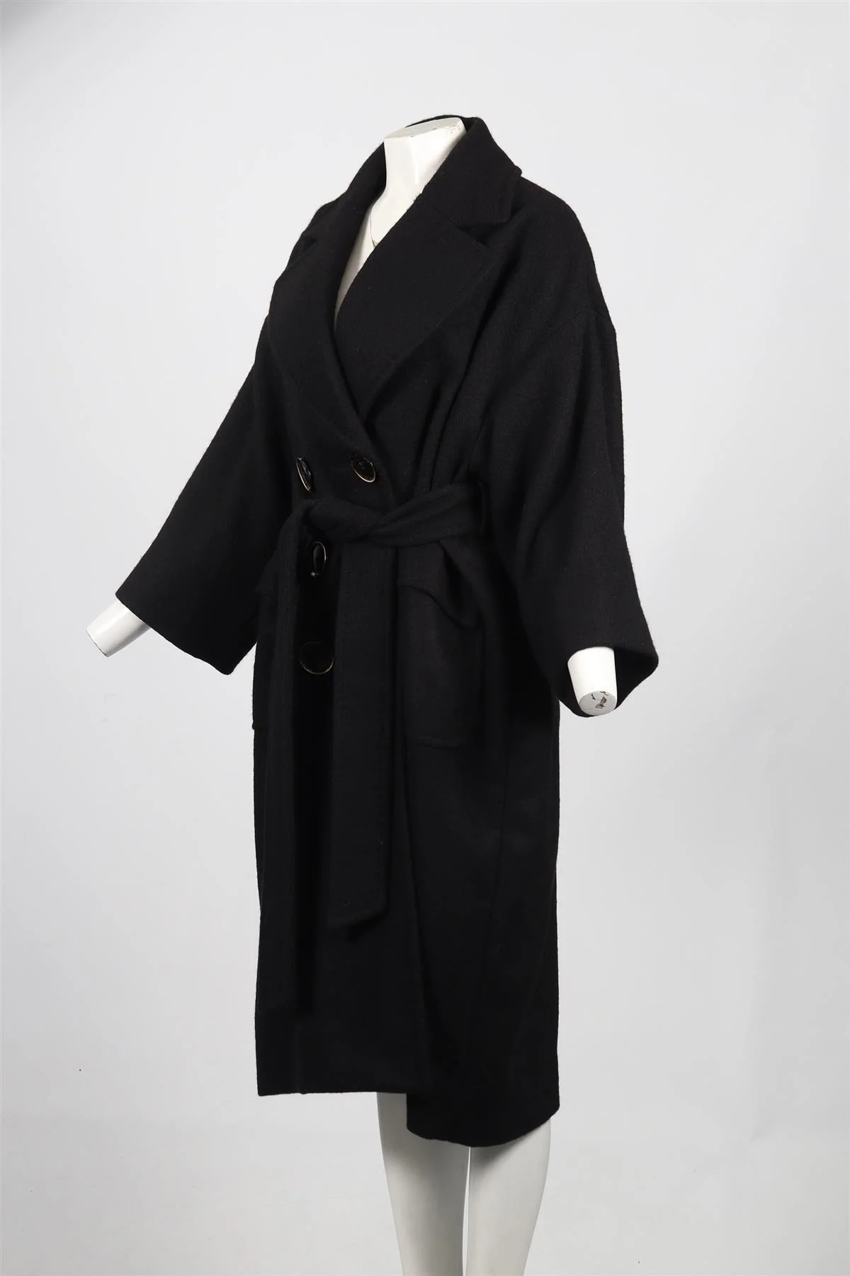 DOLCE & GABBANA BELTED ALPACA BLEND COAT IT 36 UK 4 - Image 3