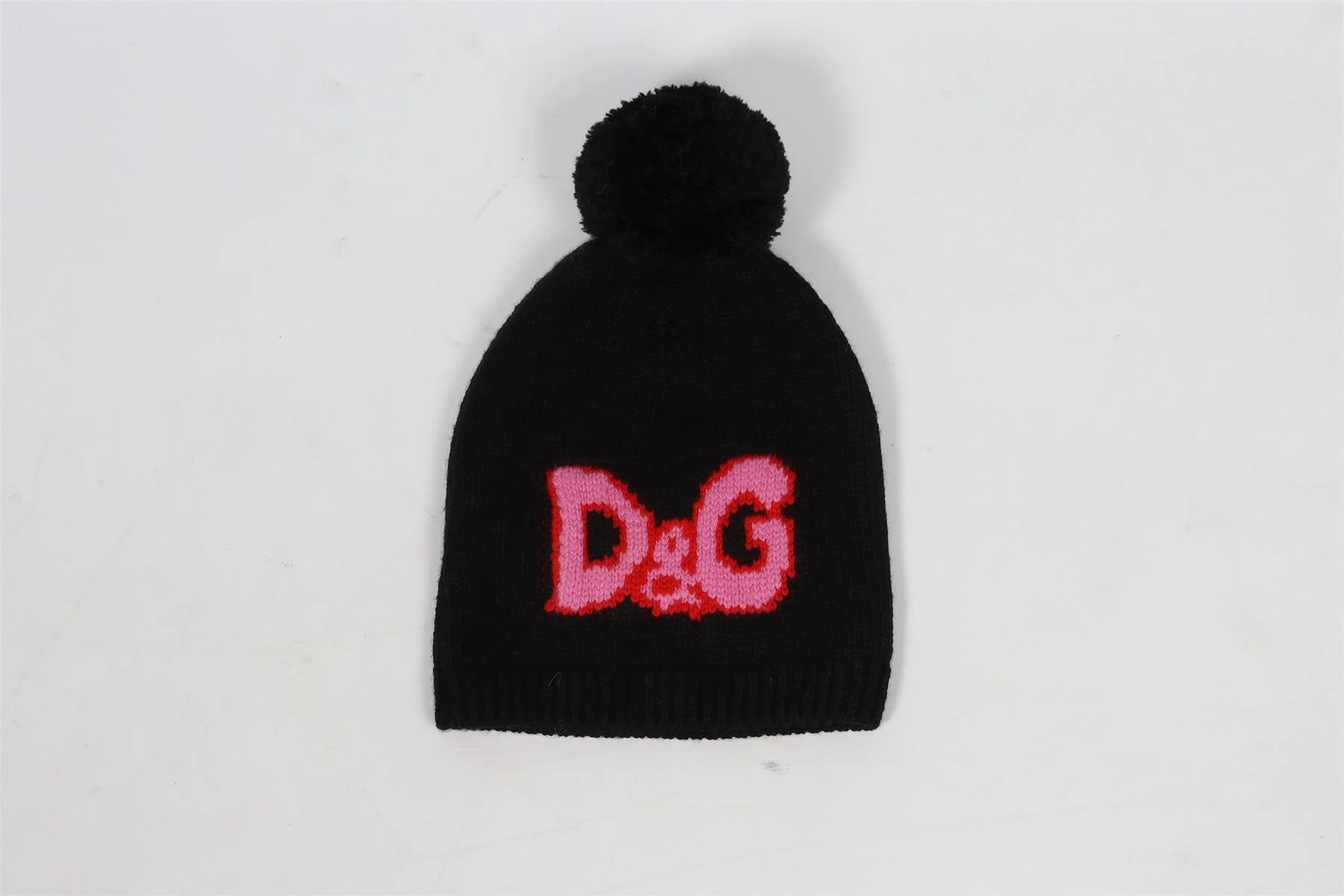 DOLCE & GABBANA BLACK KIDS GIRLS WOOL BEANIE MEDIUM - Image 2