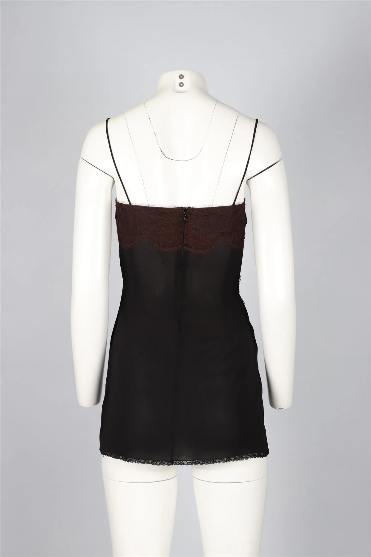 DOLCE & GABBANA BLACK LACE AND MESH TOP IT 42 UK 10 - Image 4