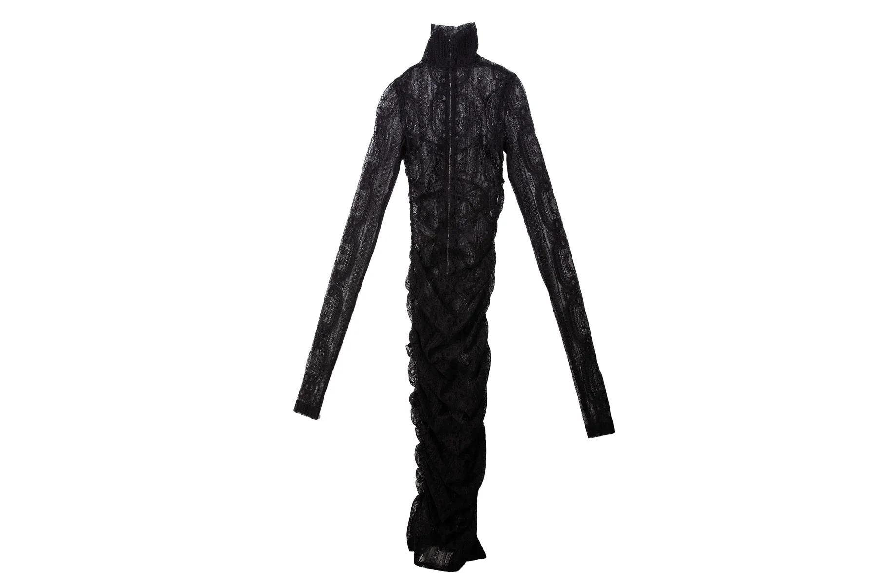 DOLCE & GABBANA BLACK LACE MAXI DRESS IT 38 UK 6 - Image 2