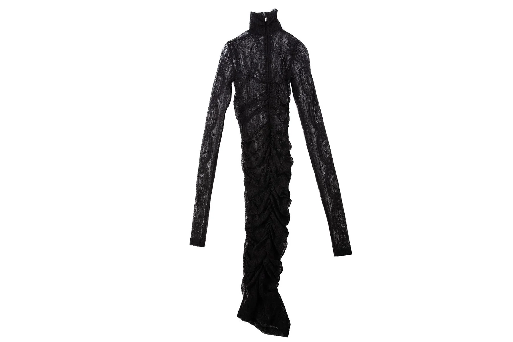 DOLCE & GABBANA BLACK LACE MAXI DRESS IT 38 UK 6 - Image 4