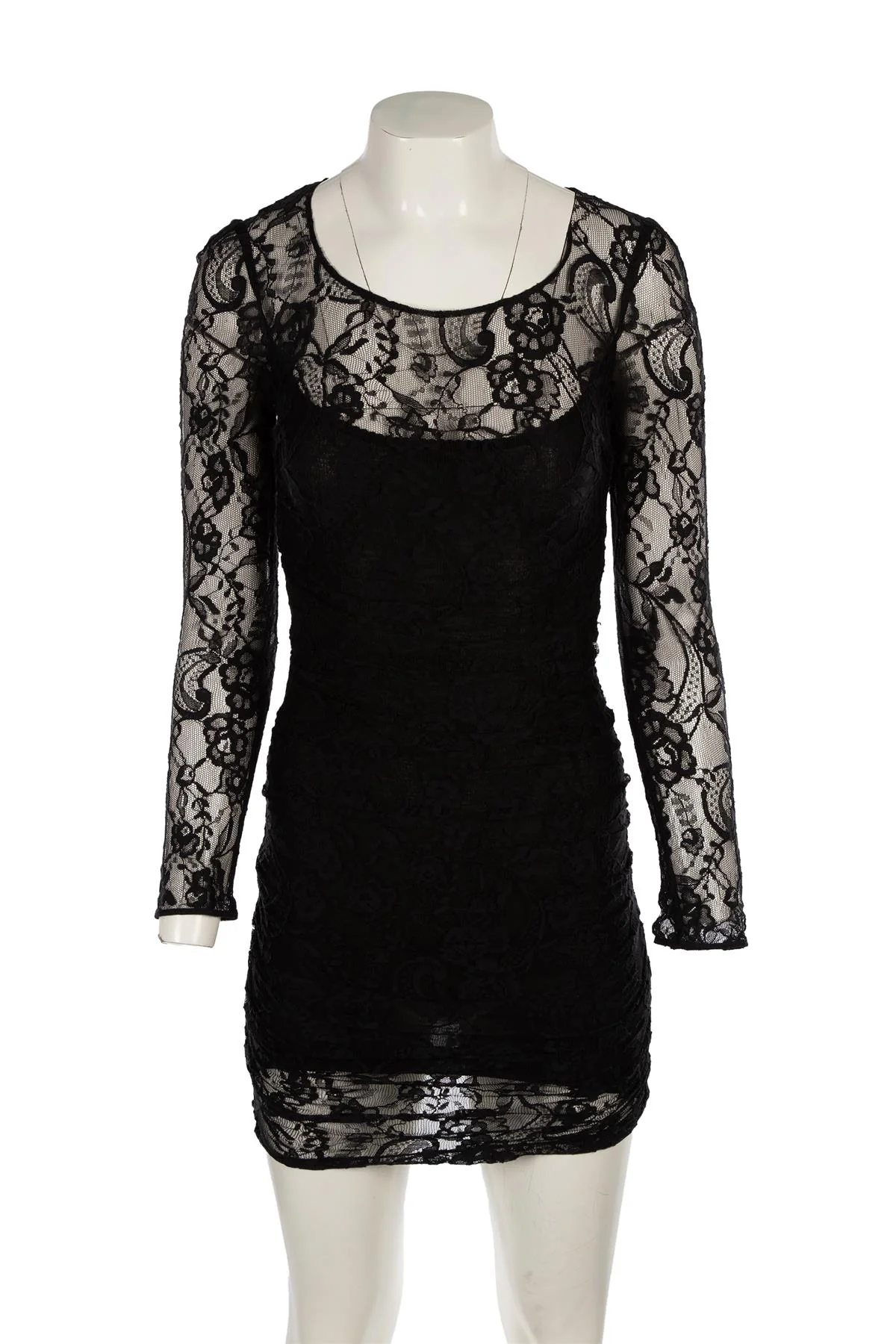 DOLCE & GABBANA BLACK LACE MINI DRESS IT 38 UK 6 - Image 2