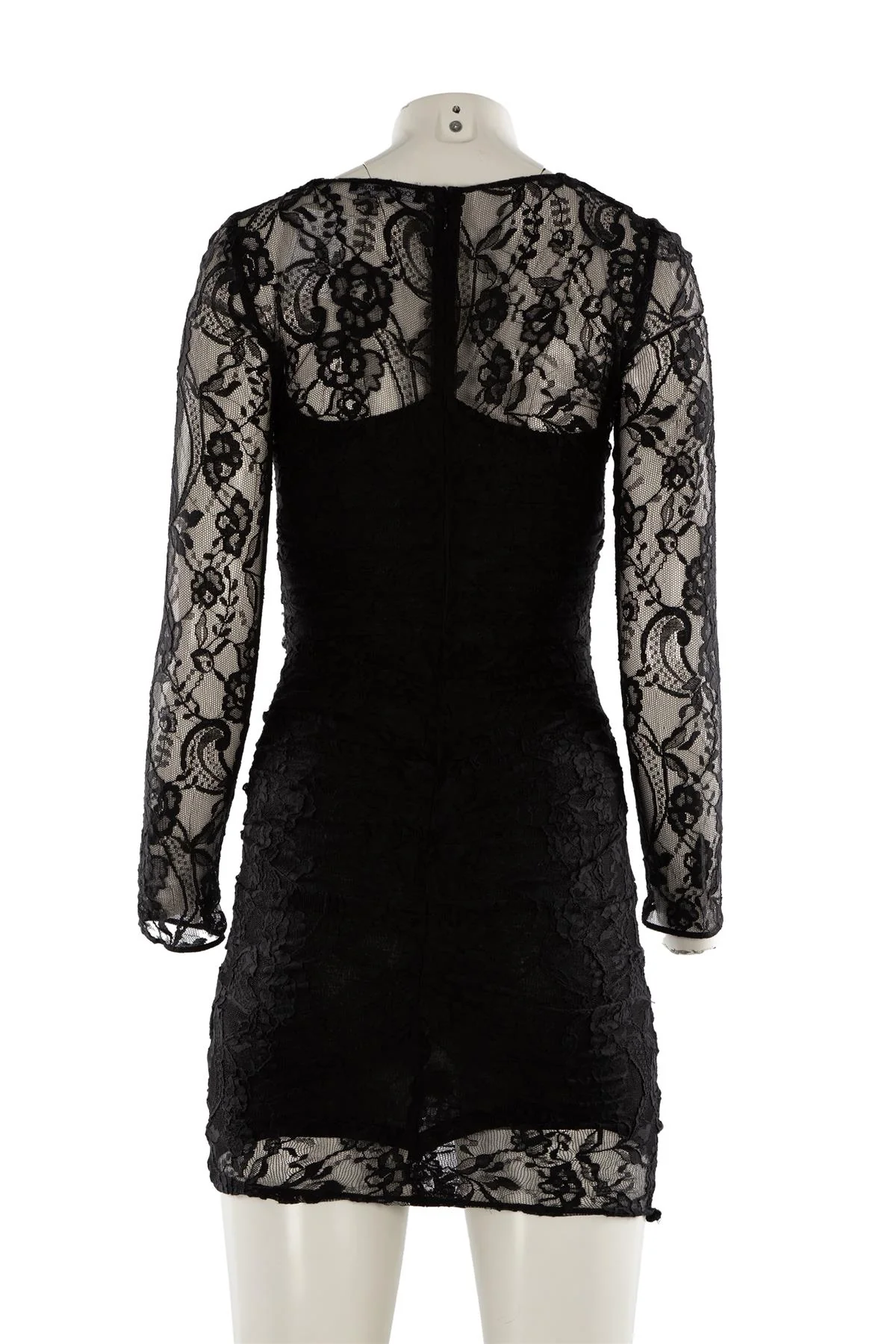 DOLCE & GABBANA BLACK LACE MINI DRESS IT 38 UK 6 - Image 4